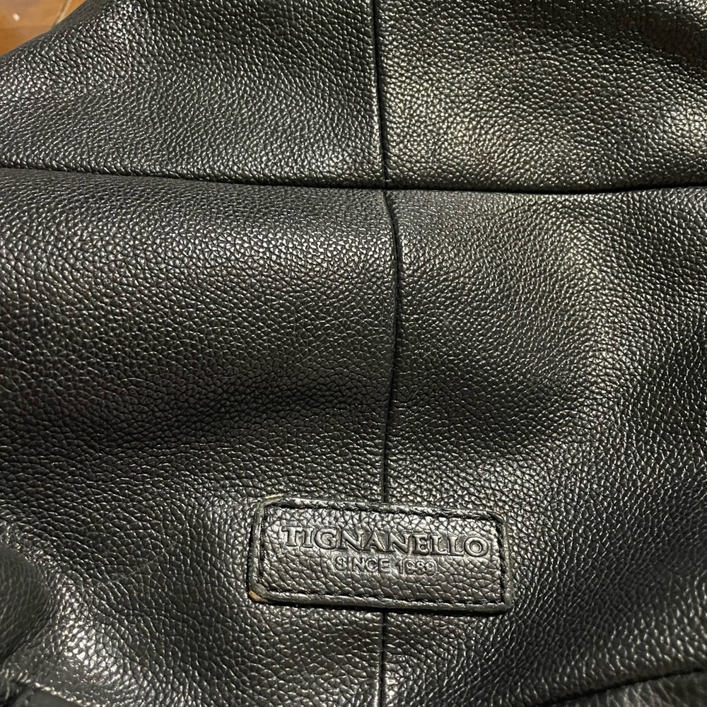 Tignanello Textured Black shoulder bag